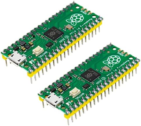 Digishuo 2 pcs Raspberry Pi Pico Microcontroller לוח עם כותרות מראש מראש | ממשקים דיגיטליים גמישים | מבוסס על שבב RP2040 | Cortex M0+ Cortex M0+ Cortex M0+ 133 מגה הרץ | תמיכה ב- C/C ++/Python